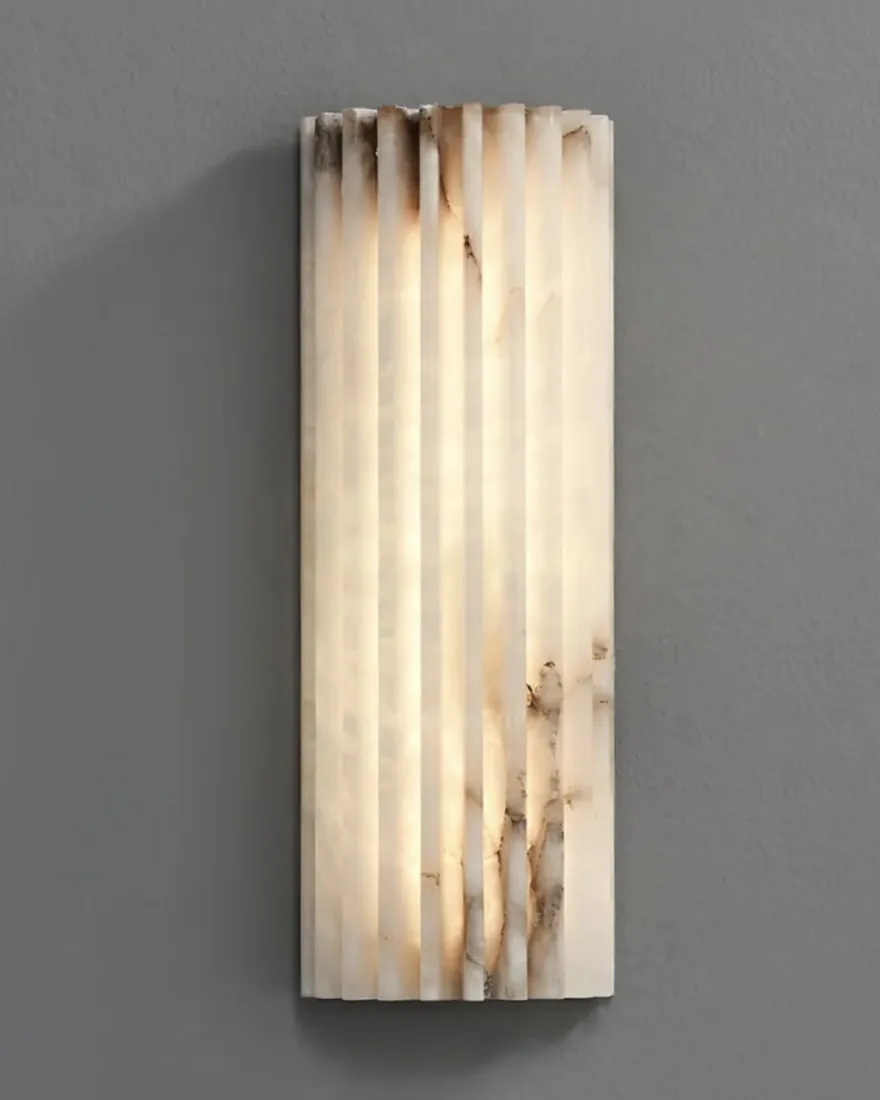 Alabaster wall sconce